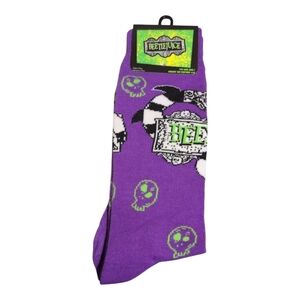 Beetlejuice Purple Casual Men's Socks